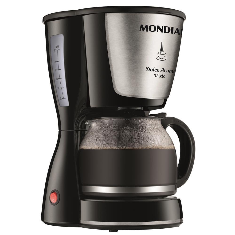 Cafeteira Elétrica Mondial Dolce Arome Inox C-32I 32 Xícaras - Preta - 1