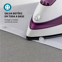 Ferro de Passar a Vapor Mondial Ceramic Express F-40 com Spray e Base Cerâmica - Branco/Roxo