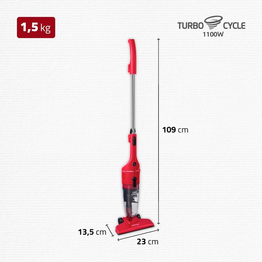 Aspirador de Pó Vertical 2 em 1 Mondial Turbo Cycle AP36 1100W - Vermelho - 8
