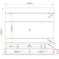 Painel com Bancada Suspensa Madetec Lana com 1,82 cm de Largura, Ideal para TV de Até 60” - 6