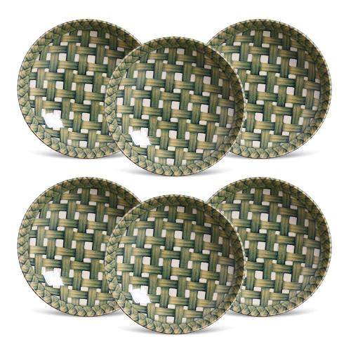 Conjunto de Pratos Fundos Porto Brasil Coup Foliage Estampado – 6 Peças