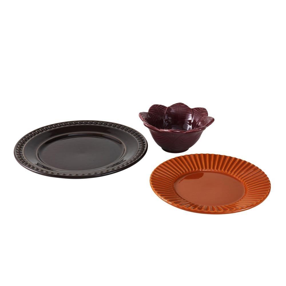 Conjunto de Pratos e Bowl Porto Brasil Panelinha – 3 Peças - 1