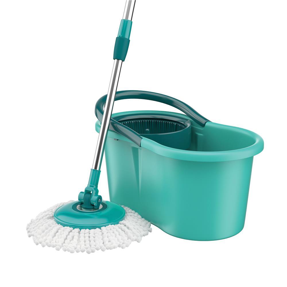 Mop Giratório FlashLimp MOP8209-VA com Balde, Cabo Telescópico e Refil – Verde Água - 2