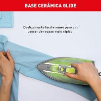 Ferro de Passar a Vapor Arno Ecogliss FEC1 com Spray e Base Cerâmica - Verde