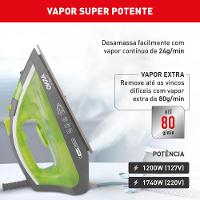 Ferro de Passar a Vapor Arno Ecogliss FEC1 com Spray e Base Cerâmica - Verde - 5
