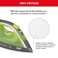 Ferro de Passar a Vapor Arno Ecogliss FEC1 com Spray e Base Cerâmica - Verde - 9