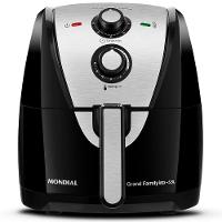 Fritadeira Elétrica Sem Óleo Air Fryer Mondial Grand Family AF-55I 5,5L – Preta/Inox - 1
