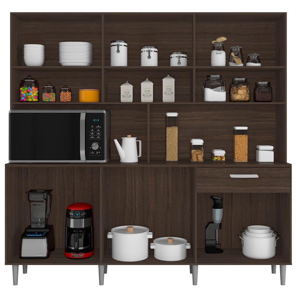 Cozinha Compacta Poliman Móveis Clara com 12 Portas e 1 Gaveta - 180cm de largura - 3