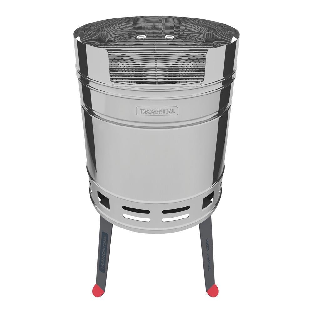 Churrasqueira à Carvão Tramontina TCP 400 em Aço Inox e Aço Esmaltado - 1