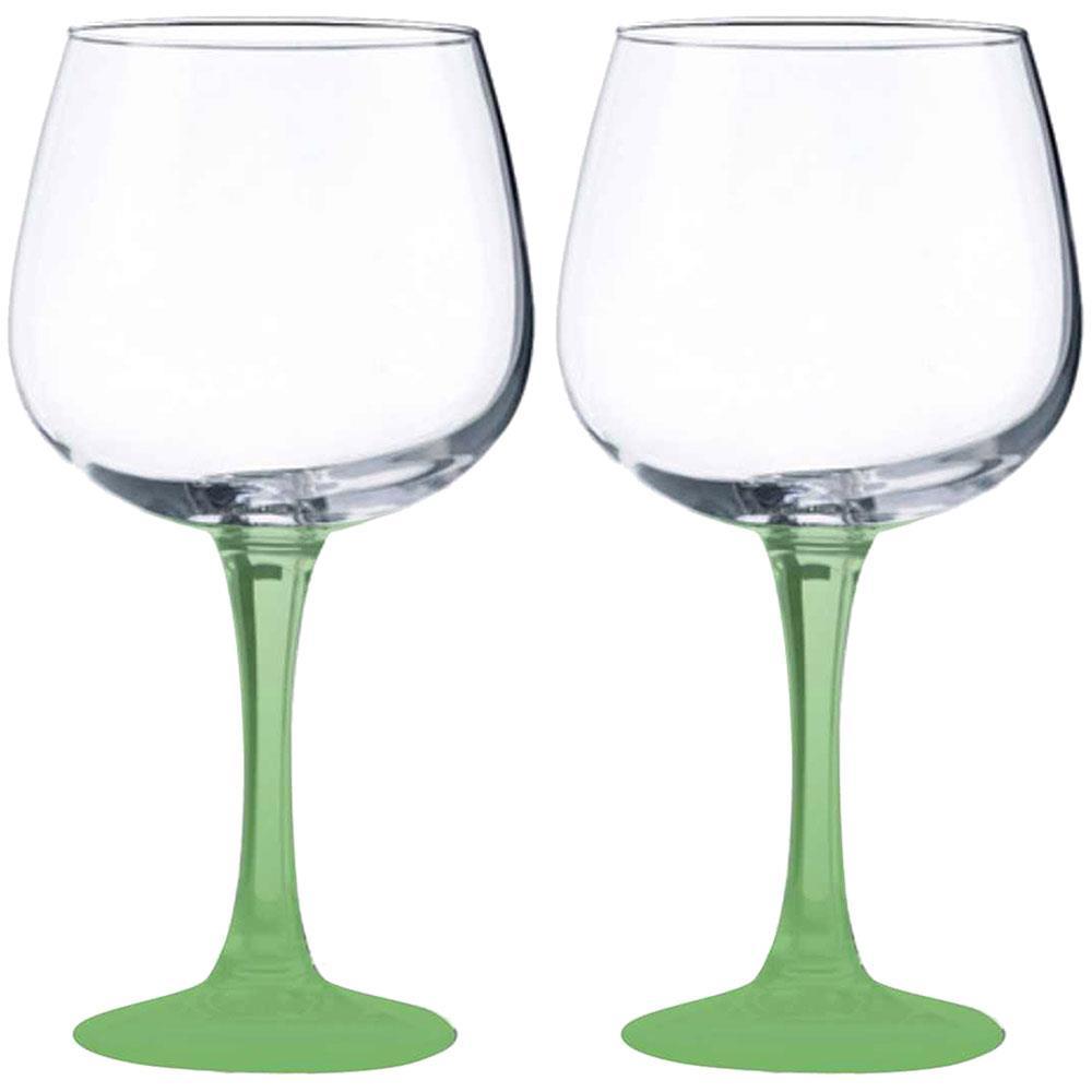 Conjunto de Taças para Gin Vicrila Ibiza com Base Verde 720 ml – 2 Peças - 1