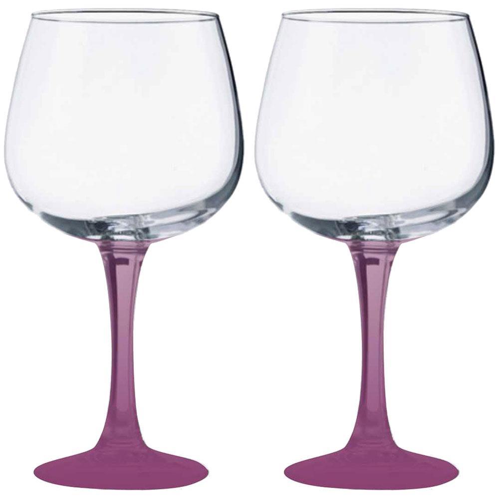 Conjunto de Taças para Gin Vicrila Ibiza com Base Roxa 720 ml – 2 Peças - 1
