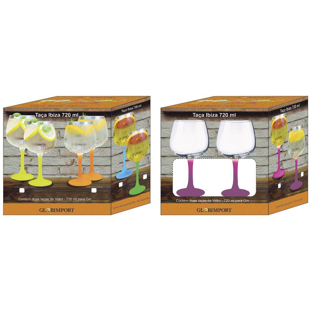 Conjunto de Taças para Gin Vicrila Ibiza com Base Roxa 720 ml – 2 Peças - 3