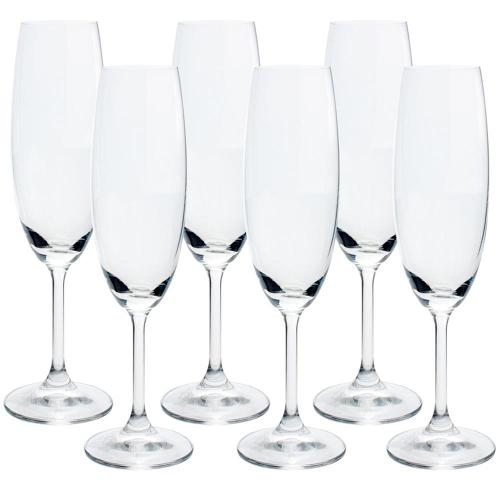 Conjunto de Taças para Champanhe Bohemia Anna 220 ml em Cristal Ecológico – 6 Peças