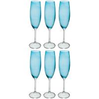 Conjunto de Taças para Champanhe Bohemia 57932 220ml Azul Turquesa - 6 Peças - 1