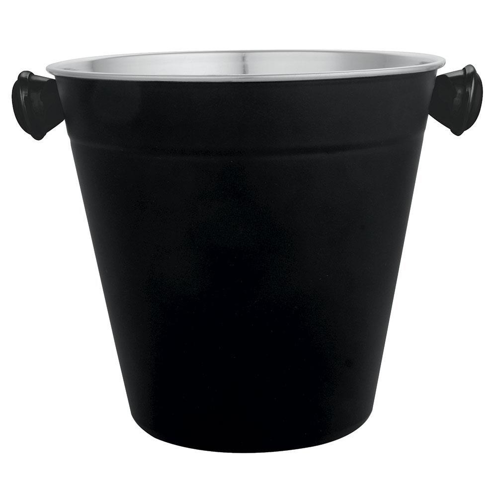 Balde para Gelo Dynasty Open Bar em Aço Inox Preto - 1,25 L - 1