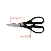 Tesoura para Cozinha Brinox 8 Polegadas Aço Inox - Preta - 2