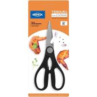 Tesoura para Cozinha Brinox 8 Polegadas Aço Inox - Preta - 3