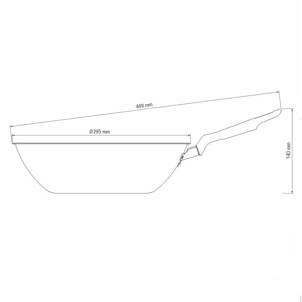Panela Wok Tramontina Loreto com Revestimento Interno e Externo Antiaderente Starflon Max 28 cm - Vermelho - 5