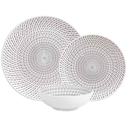 Aparelho de Jantar 18 Peças L Hermitage em Cerâmica - Branco