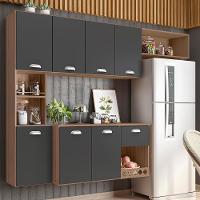 Cozinha Compacta Suspensa Poliman Mila com 7 Portas, 1 Prateleira e 1 Gaveta - 180cm de largura - 1