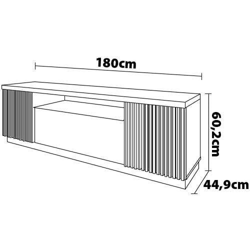 Rack Colibri Manaus com 3 Portas, Ideal para TV de Até 70” - 9