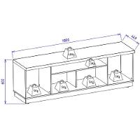 Rack Colibri Manaus com 3 Portas, Ideal para TV de Até 70” - 7