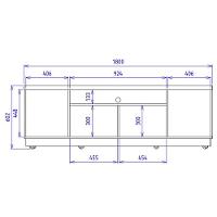 Rack Colibri Manaus com 3 Portas, Ideal para TV de Até 70” - 8