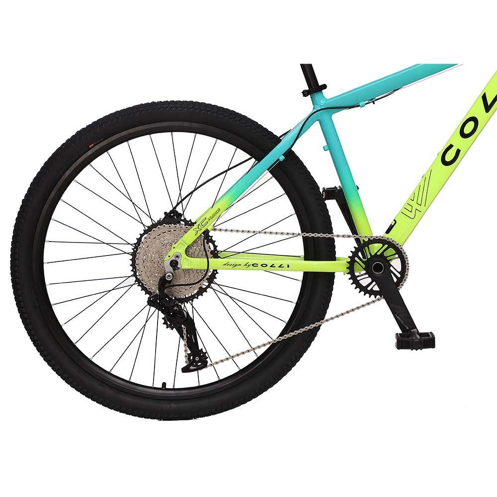 Bicicleta Aro 29 Colli Bike Everest 12 Marchas, Freios a Disco e Quadro de Alumínio - Verde Acqua/Amarelo Neon - 2