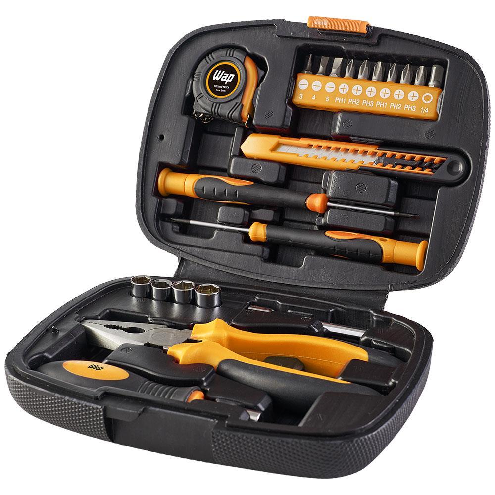 Kit de Ferramentas Manuais WAP MKF21 com Trena, Chaves, Estilete, Alicate, Maleta – 21 Peças - 2