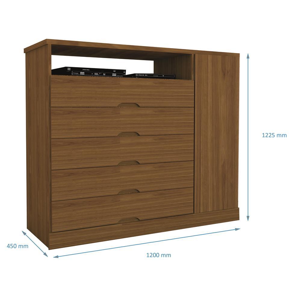 Cômoda Mademarcs Braga com 5 Gavetas e 1 Porta - 3