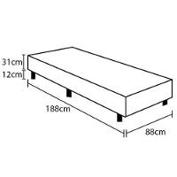 Base Box para Colchão Solteiro Umaflex Itália 31 x 88 x 188 cm - Branco - 2