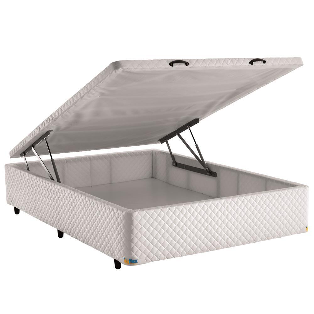Base Box para Colchão de Casal Itaflex com Baú 40,5x138x188cm - Branco - 1