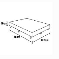 Base Box para Colchão de Casal Itaflex com Baú 40,5x138x188cm - Branco - 4
