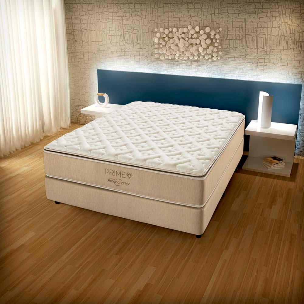 Colchão Casal AmericanFlex Prime com Pillow Top e Molas Ensacadas 34x138x188 - Bege Pérola - 4