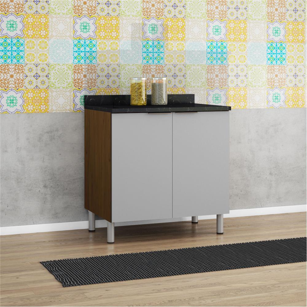 Balcão Duplo Bartira Rubi com 2 Portas e 1 Prateleira - 80,1cm de largura - 1