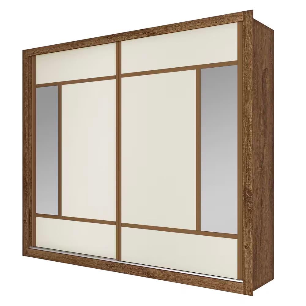 Guarda-Roupa Casal Europa Triunfo Flex com Espelho, 2 Portas de Correr e 6 Gavetas - 226cm de Largura - 6