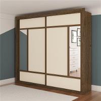 Guarda-Roupa Casal Europa Triunfo Flex com Espelho, 2 Portas de Correr e 6 Gavetas - 226cm de Largura - 3