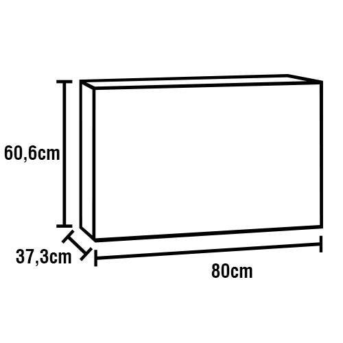 Armário Aéreo Bartira Rubi com 2 Portas de Vidro e 1 Prateleira - 80,1cm de largura - 4