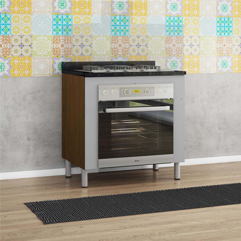 Balcão para Forno e Cooktop Bartira Rubi com 4 Bocas - 80,1cm de largura - 1