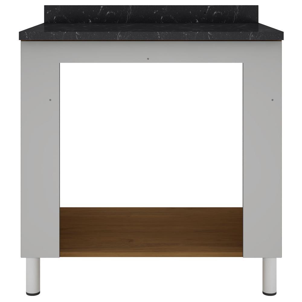 Balcão para Forno e Cooktop Bartira Rubi com 4 Bocas - 80,1cm de largura - 2