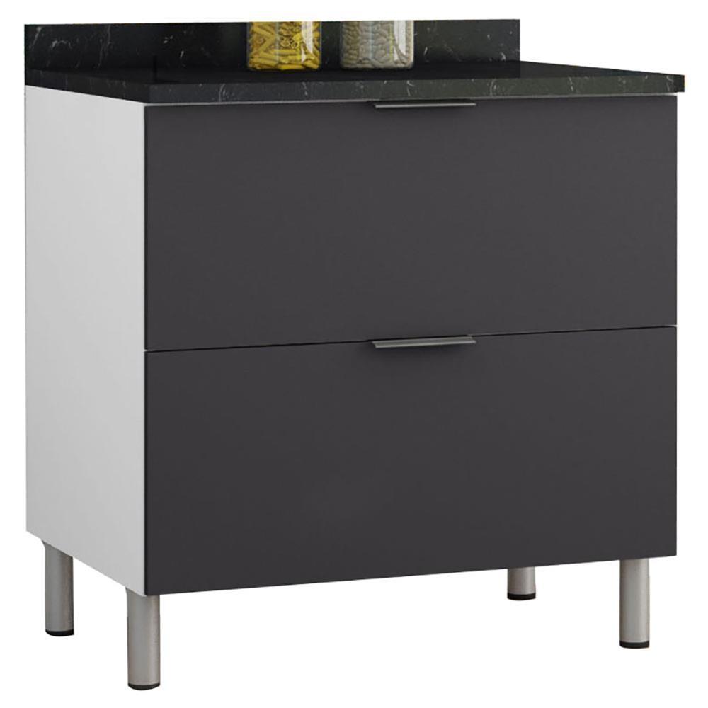 Balcão Duplo Bartira Rubi com 2 Gavetões - 80,1cm de largura - 2