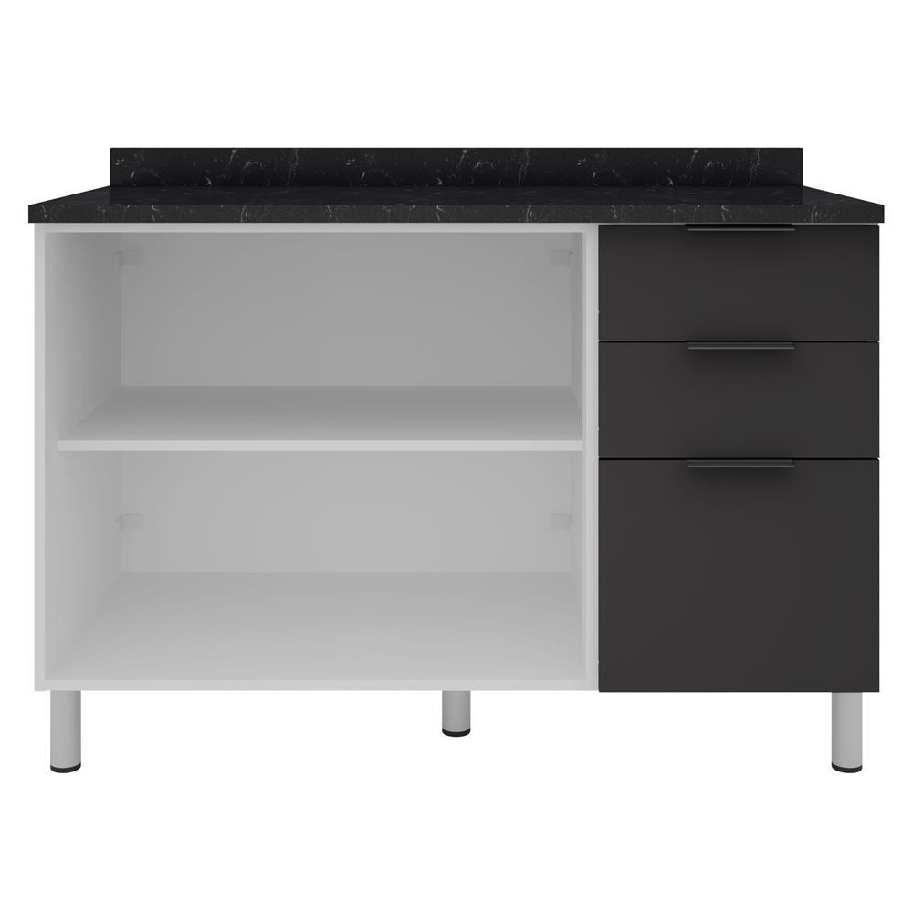 Balcão Triplo Bartira Rubi com 2 Portas, 3 Gavetas e 1 Prateleira - 120,1cm de largura - 3