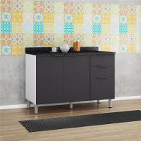 Balcão Triplo Bartira Rubi com 2 Portas, 3 Gavetas e 1 Prateleira - 120,1cm de largura - 1