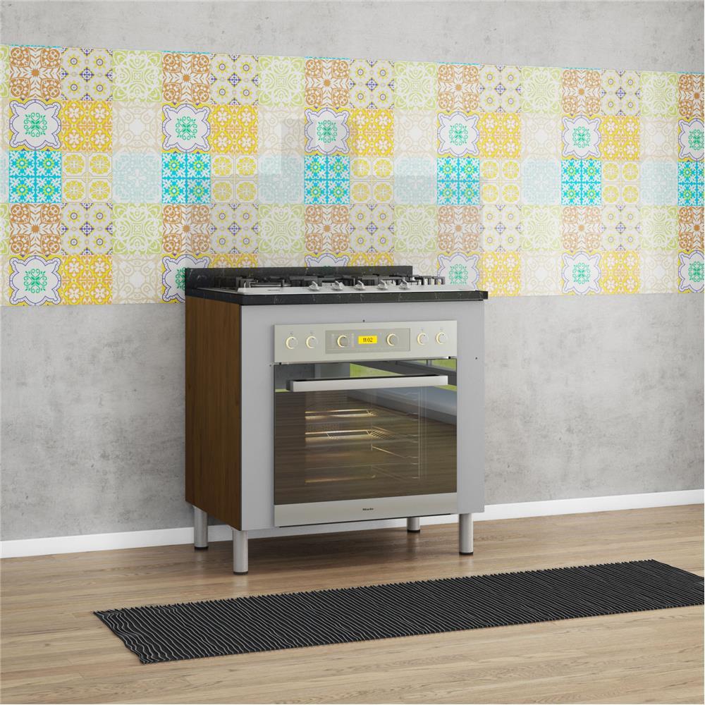 Balcão para Forno e Cooktop Bartira Rubi com 5 Bocas - 80,1cm de largura - 1