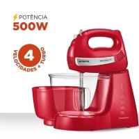 Batedeira Mondial Premium Vermelha Bella Massa Inox B-29 NP com 4 Velocidades e 500W - 2