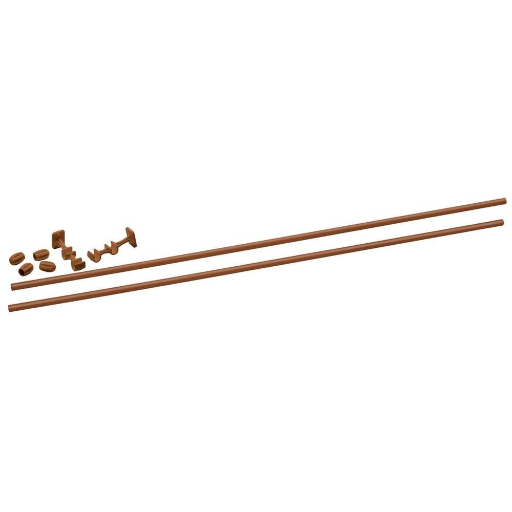 Varão Duplo para Cortinas Utimil Marrom em Aço – 2,5 m - 1