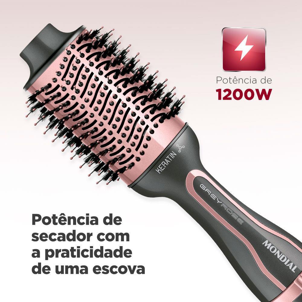 Escova Secadora Mondial Keratin ES-11 1200W Grey Rose - Bivolt - 4