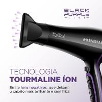 Secador de Cabelos Mondial Black Purple SCN-01 com Tourmaline Íon 2000W - Preto - 2