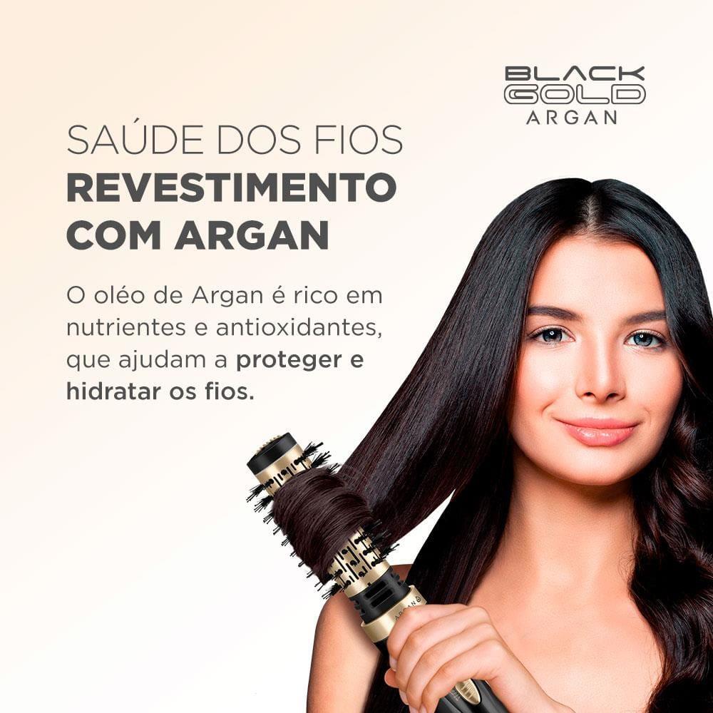 Escova Rotativa Mondial Argan ER-11 1000W Black Gold - 2