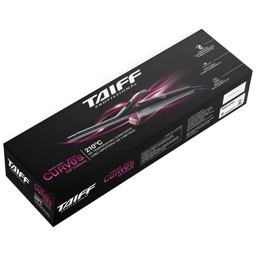 Modelador de Cachos Taiff Curves 1/2" com Cabo Giratório Preto - Bivolt - 4